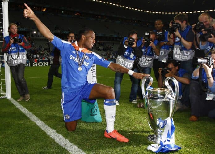 Drogba in the UEFA Champions League Final Drogba in the UEFA Champions League Final