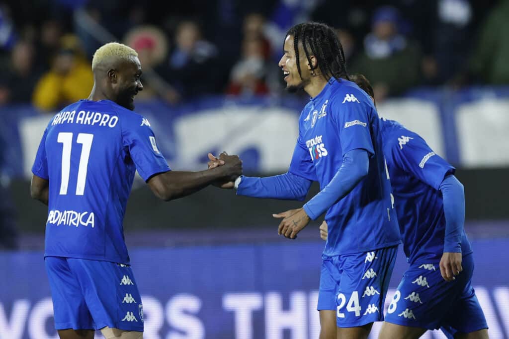 Tyronne Ebuehi - Stats, net worth, salary, girlfriend 1 Tyronne Ebuehi (Empoli FC) celebrates after scoring his team's first goal with team mates during the Serie A