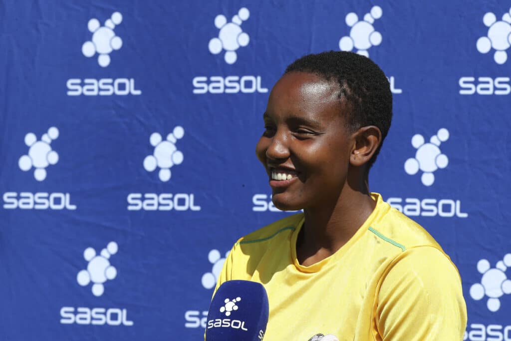 Banyana Banyana players salary - Who earns the most? 8 Andile Dlamini during a training session