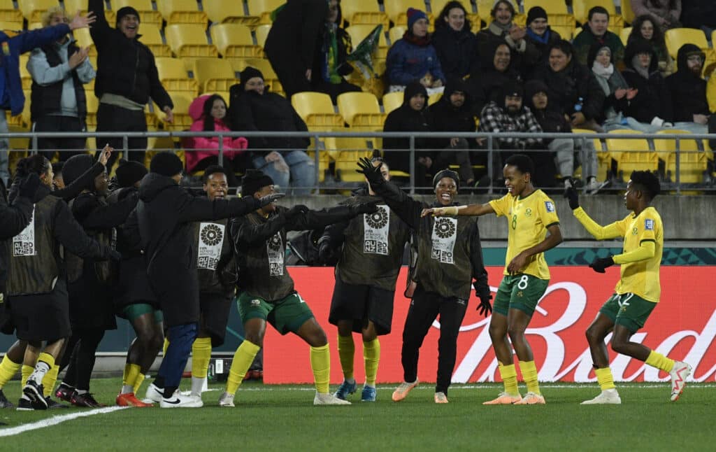 Best pictures from Banyana Banyana's thrilling win over Italy 1 Best pictures as Banyana Banyana claim historic win in Women's World Cup against Italy