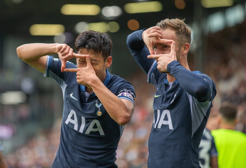 Awoniyi falls short as Maddison wins August's EPL Player of the Month award 3 James Maddison of Tottenham Hotspur celebrating with Son