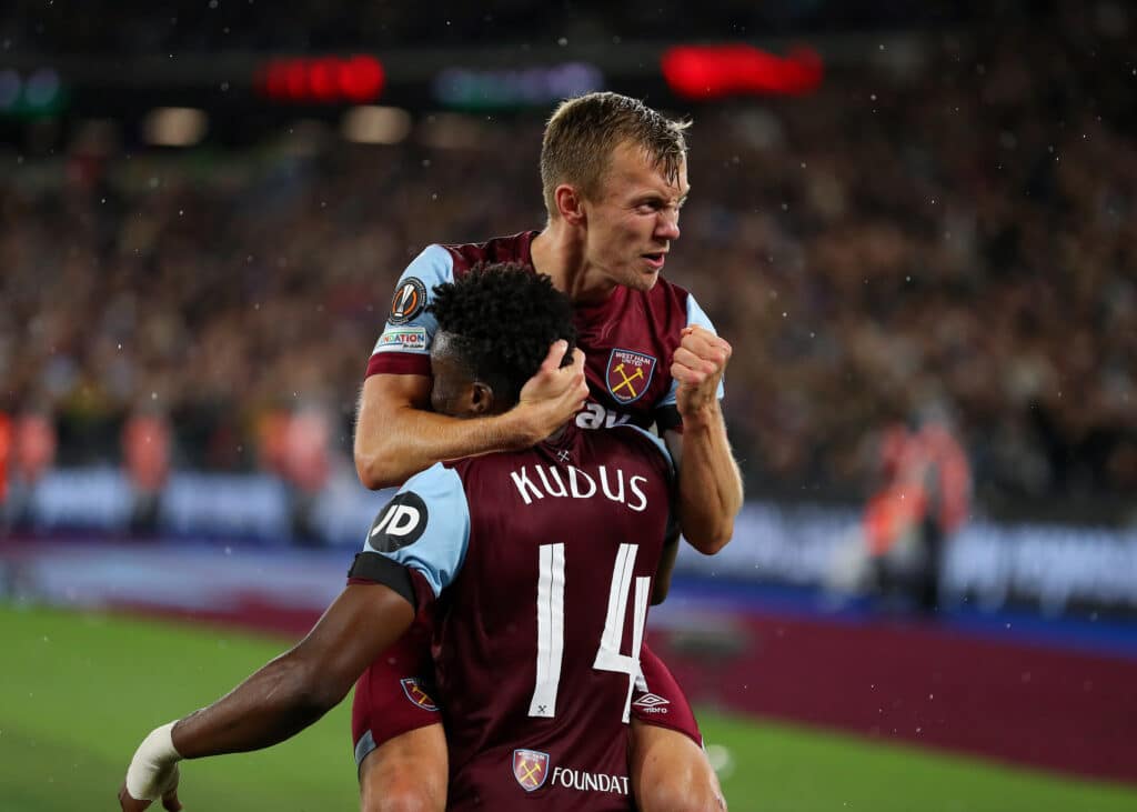 West Ham vs Sheffield United lineups - Kudus Premier League opener on the cards 1 Mohammed Kudus of West Ham United celebrates with James Ward-Prowse