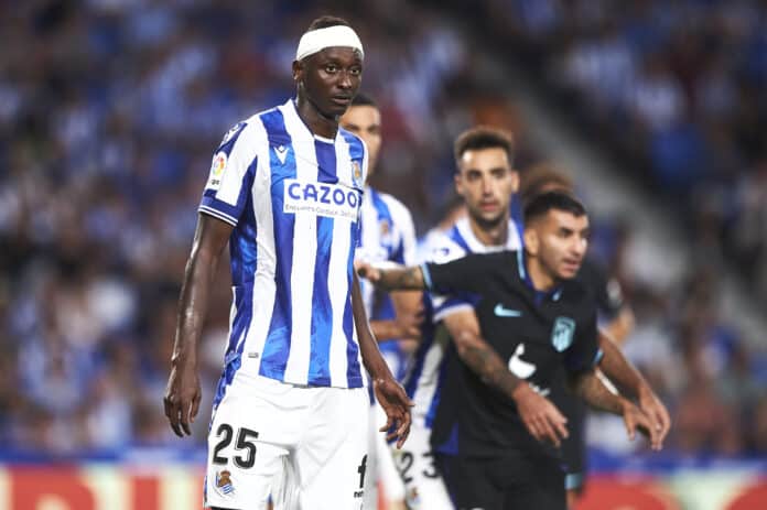 Sadiq Umar of Real Sociedad during the La Liga