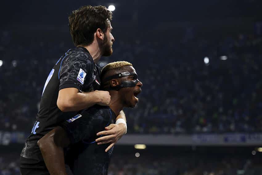 Former Napoli forward ranks Osimhen behind Lukaku in best strikers list 2 Victor Osimhen and Kvicha Kvaratskhelia in action for Napoli