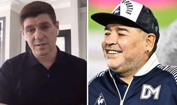 Rangers Boss Steven Gerrard Reveals Diego Maradona Is After His Job Gerrard reveals Maradona After His Job